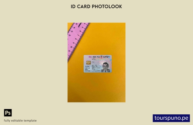 Plantilla FRONTAL lista para imprimir con foto de identificación de Croacia